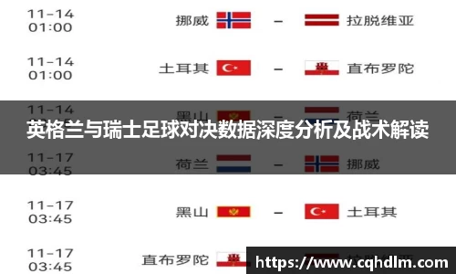 英格兰与瑞士足球对决数据深度分析及战术解读